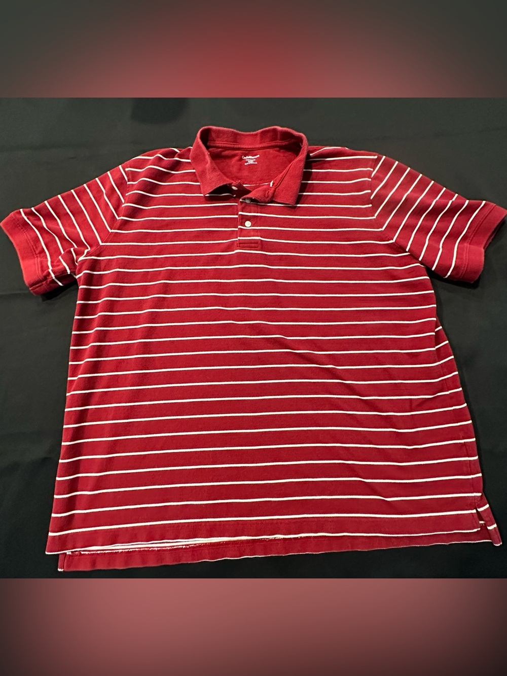 croft & barrow Red Polo with White Stripes